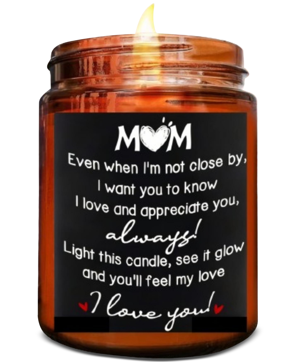 "Love You Mom" Lavender-Scented Soy Wax Candle, 10 oz.