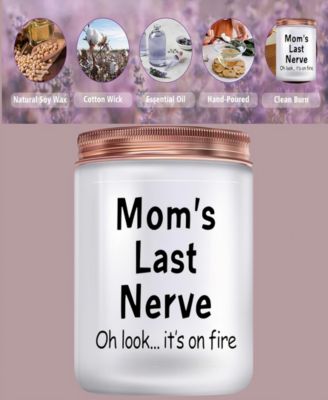 "Mom's Last Nerve" Vanilla-Scented Soy Wax Candle, 10 oz.