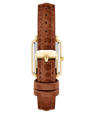 Women's Quartz Brown Leather Band Watch, 24mm