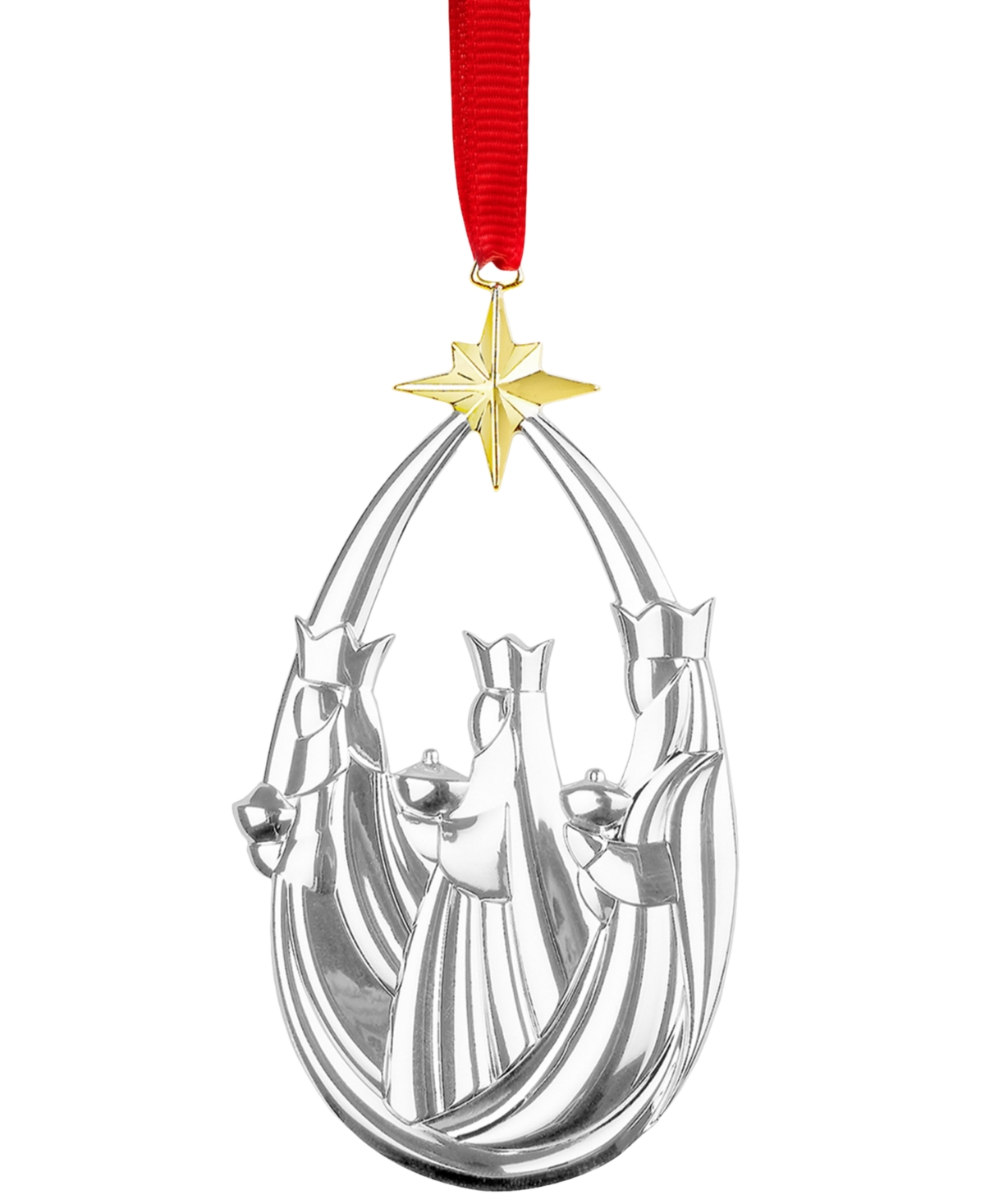 Nambe Three Wisemen Ornament In Silver