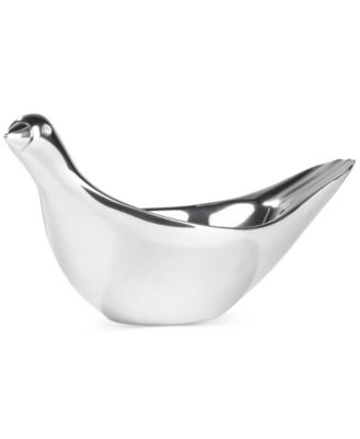 Dove of Peace Figural Silver-Tone Bowl