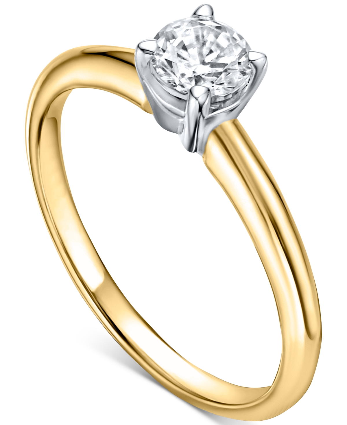Igi Certified Diamond Solitaire Engagement Ring (1/2 ct. t.w.) - 18k Gold
