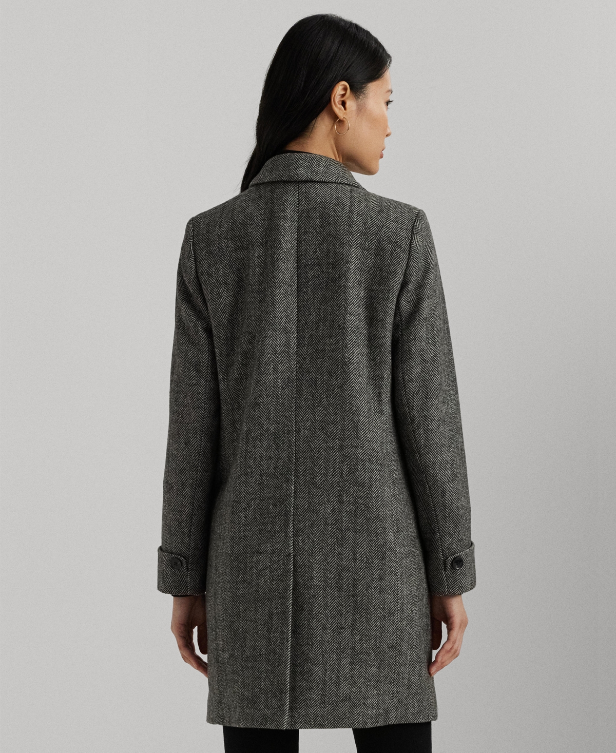 Ralph Lauren Petite Notched-collar Walker Coat In Multi