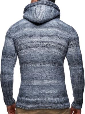 Men s Knitted Pullover | Long-sleeved slim fit hoodie | Basic winter hoodie-sweater for Men