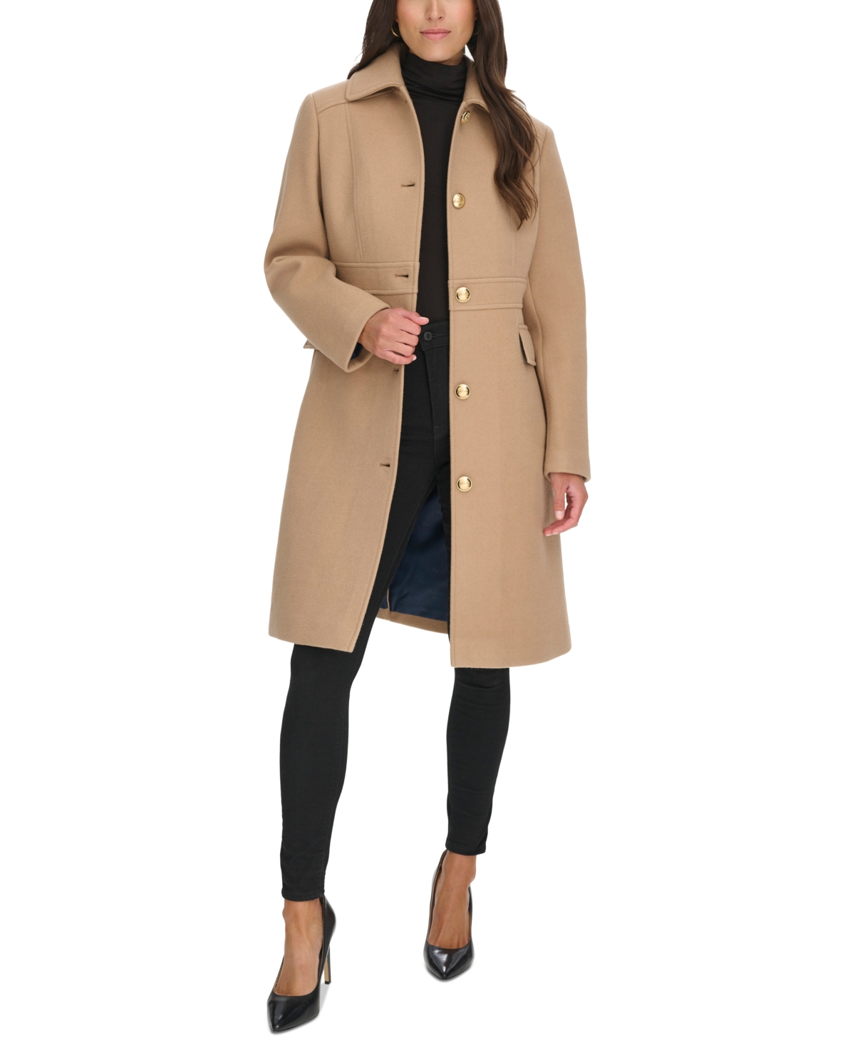 Tommy Hilfiger Women's Hooded Single-Breasted Coat, Created for Macy's