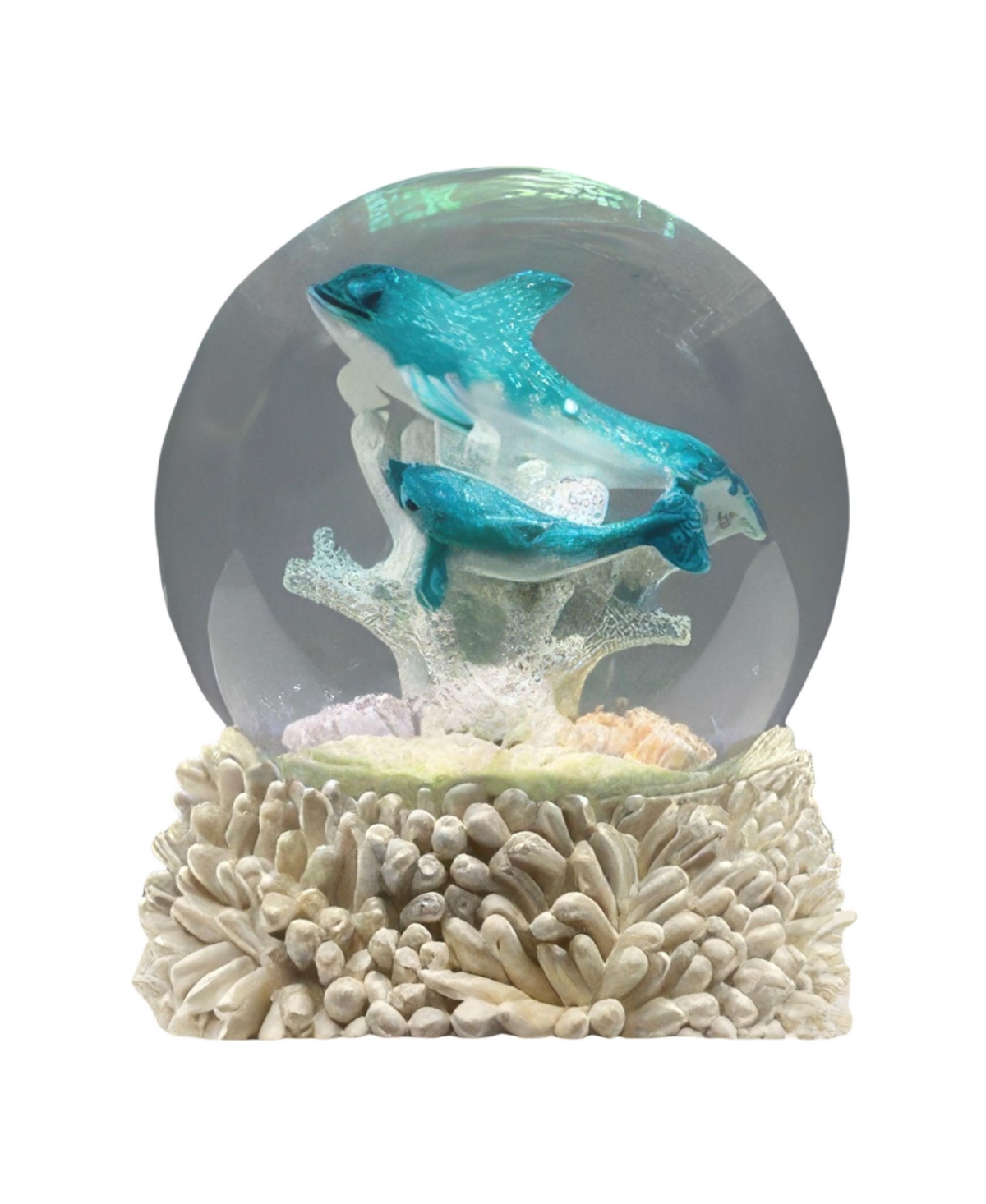 3.25"H Dolphin Snow Globe Home Decor Perfect Gift for House Warming, Holidays and Birthdays - Multicolor