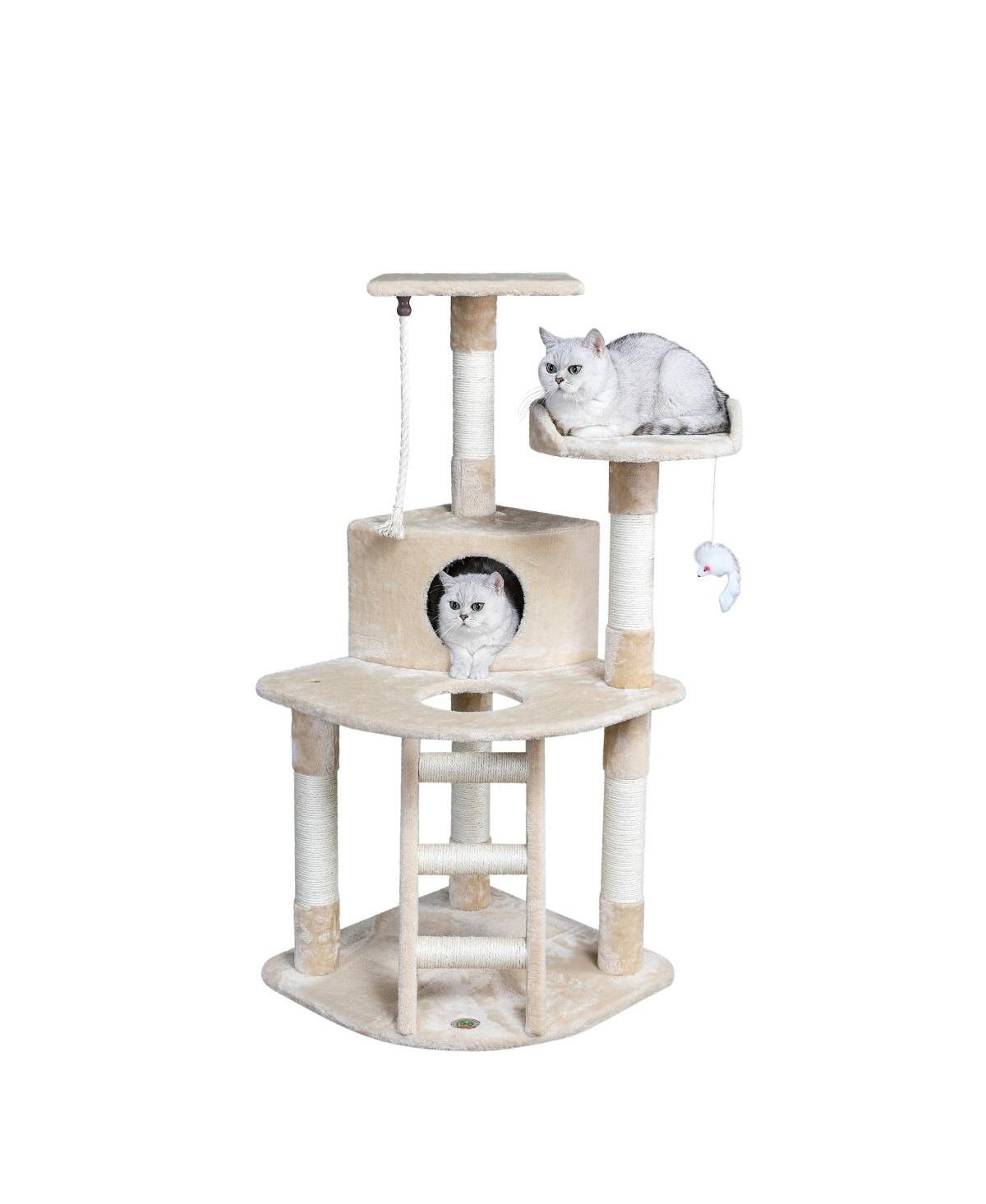 F06 48 in. Classic Cat Tree Condo with Sisal Covered Posts - Open miscellaneous