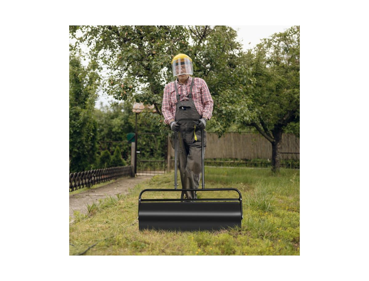 Slickblue Tow Lawn Roller Water Filled Metal Push Roller