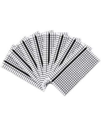 Classic Checkered Dishcloths (Pack of 8), 100% Cotton. Color Options, 13x13 in.