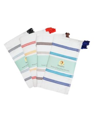 Premier Cotton Dishcloths (12 Pack), Striped Pattern, 100% Cotton, 13x13 Absorbent Kitchen Cleaning Dish Towels