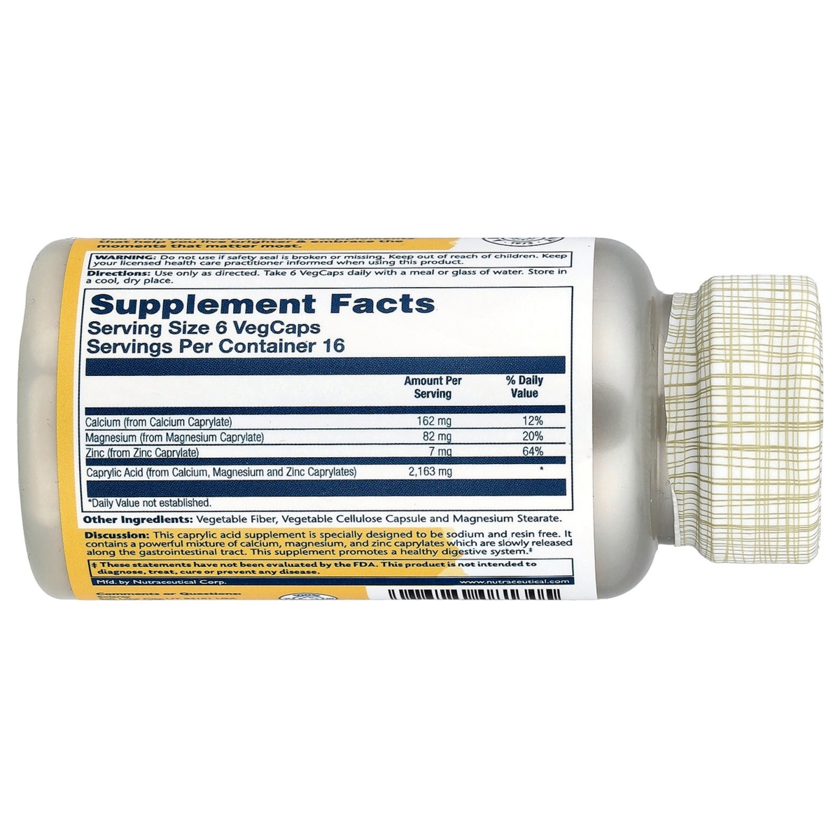 Solaray Capryl - VegCaps - Assorted Pre-pack (See Table 9