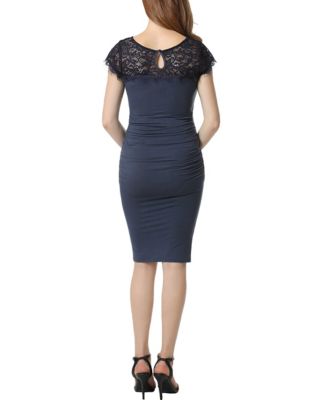 Maternity Lace Trim Bodycon Dress
