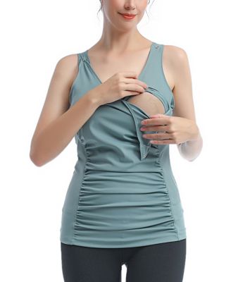 Maternity V-Neck Nursing Active Tank Top