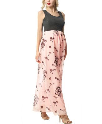 Maternity Floral Print Maxi Dress