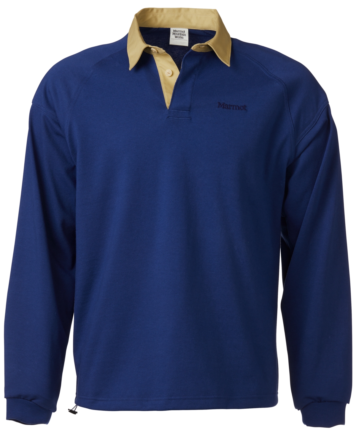 Men's Mountain Works Long-Sleeve Polo Shirt - Twilight Blue/light Oak