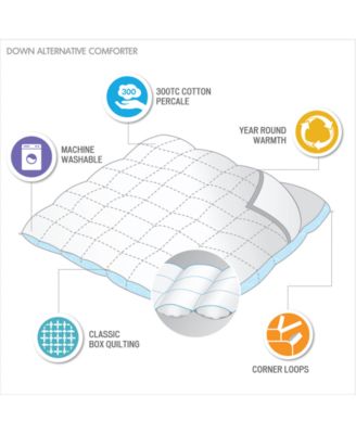 Winfield Cotton Percale Luxury Down Alternative Comforter, King/California King