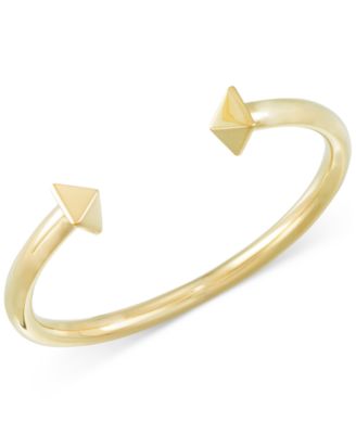Macy's - Pyramid Stud Open Cuff Bracelet in 14k Gold Vermeil