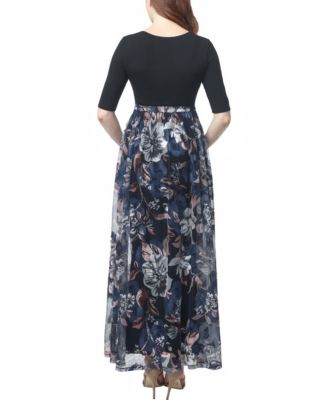 Maternity Annabelle Mesh Print Maxi Dress