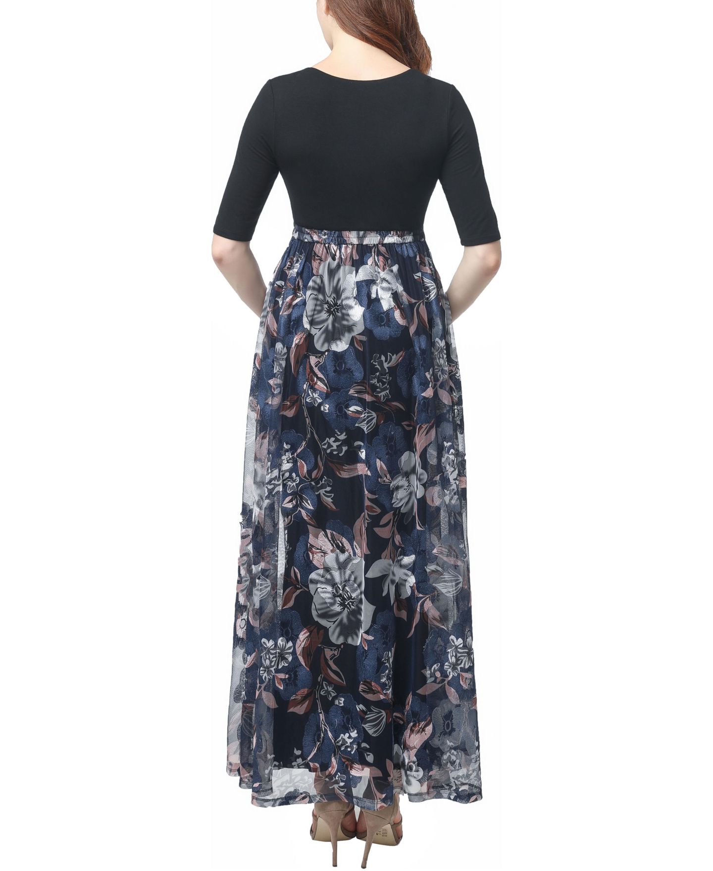 Женское платье kimi + kai Annabelle Mesh Print Maxi, цвет: Разноцветный — фото 3