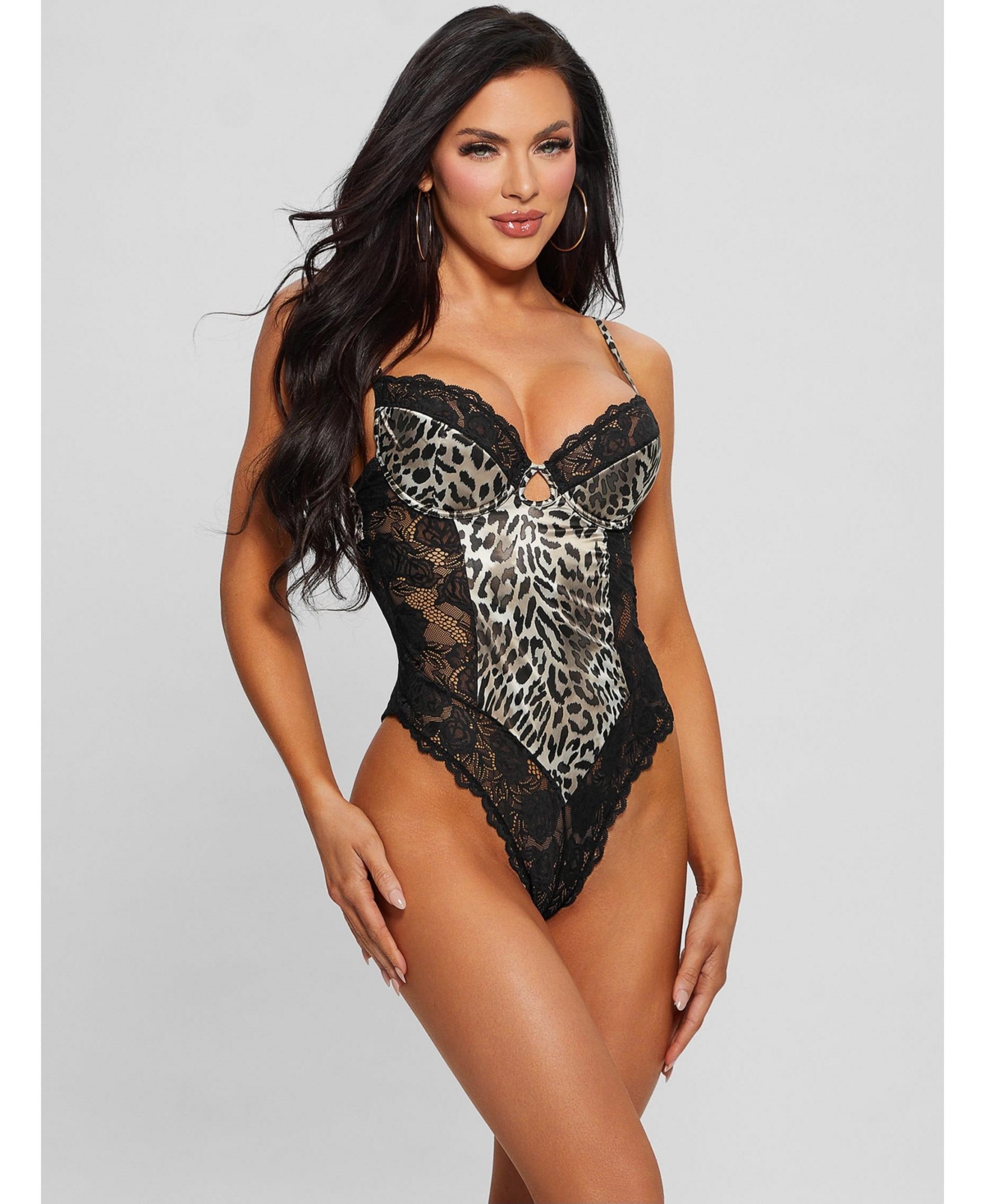 Women's Destiny Padded Bodysuit - Abstract leopard small