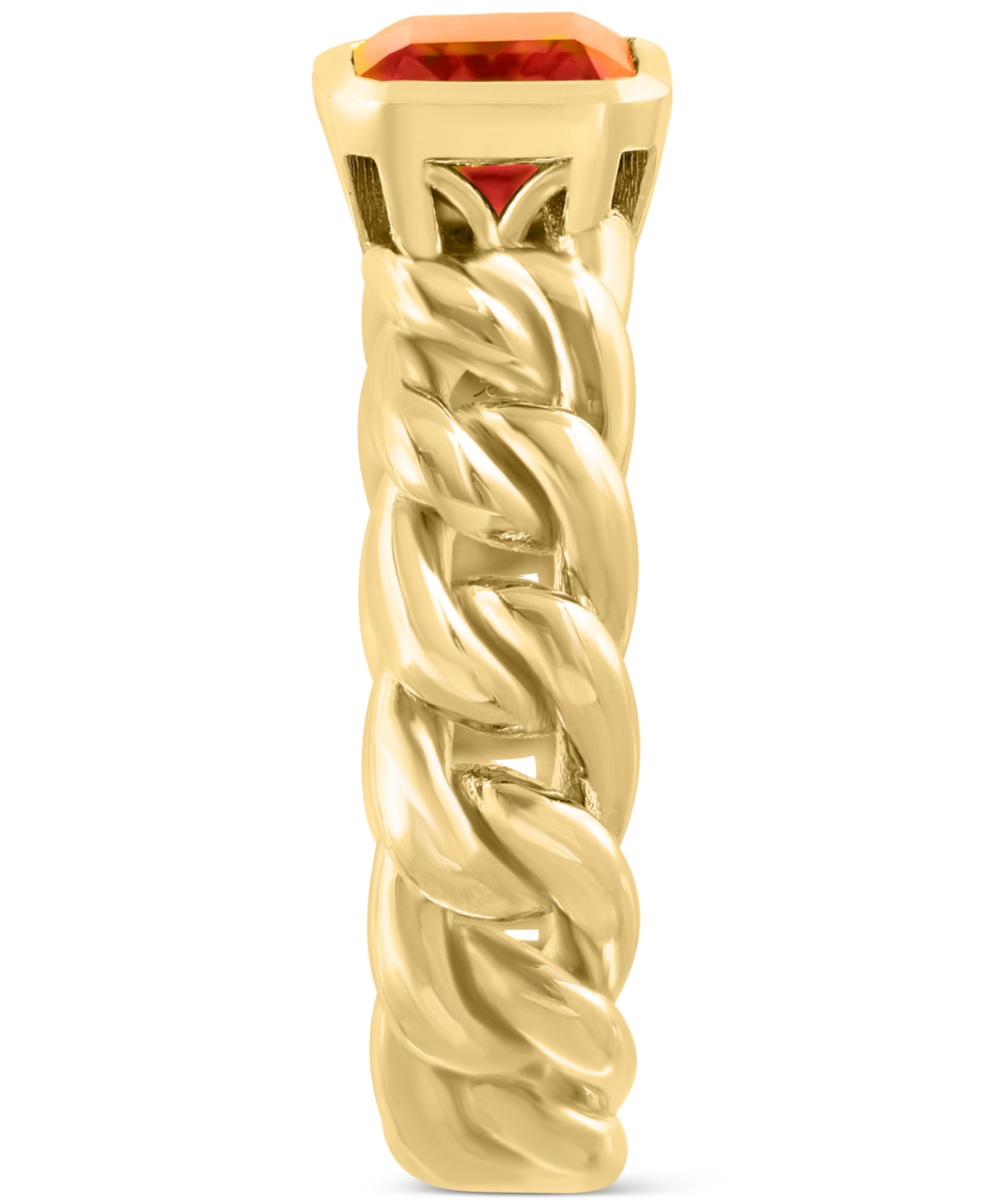 EFFY COLLECTION EFFY CITRINE CHAIN LINK STATEMENT RING (1-1/2 CT. T.W.) IN GOLD-PLATED STERLING SILVER 