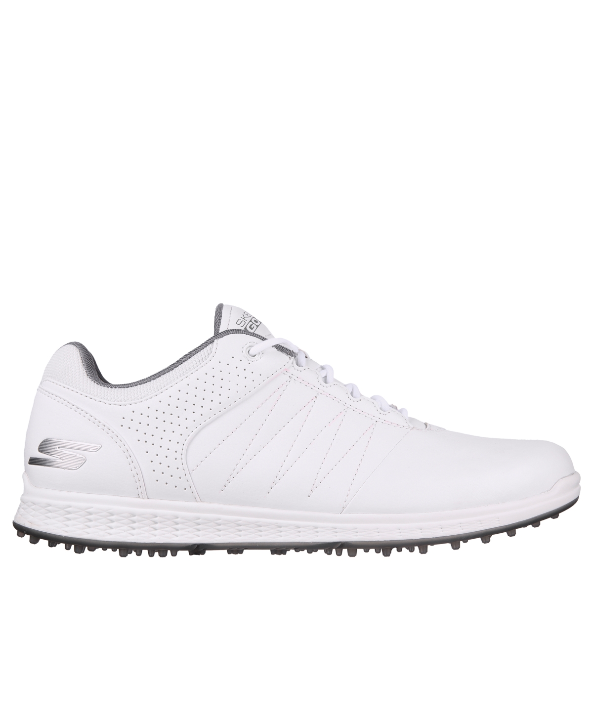Shop Skechers Men's Go Golf Pivot Golf Sneakers From Finish Line In White,silver Grey