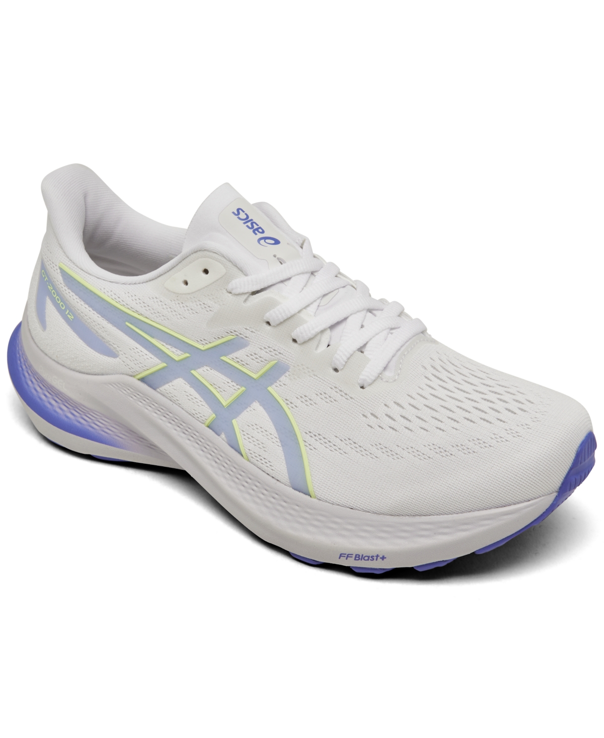 Shop Asics Women's Gt-2000 12 Running Sneakers From Finish Line In White,sapphire
