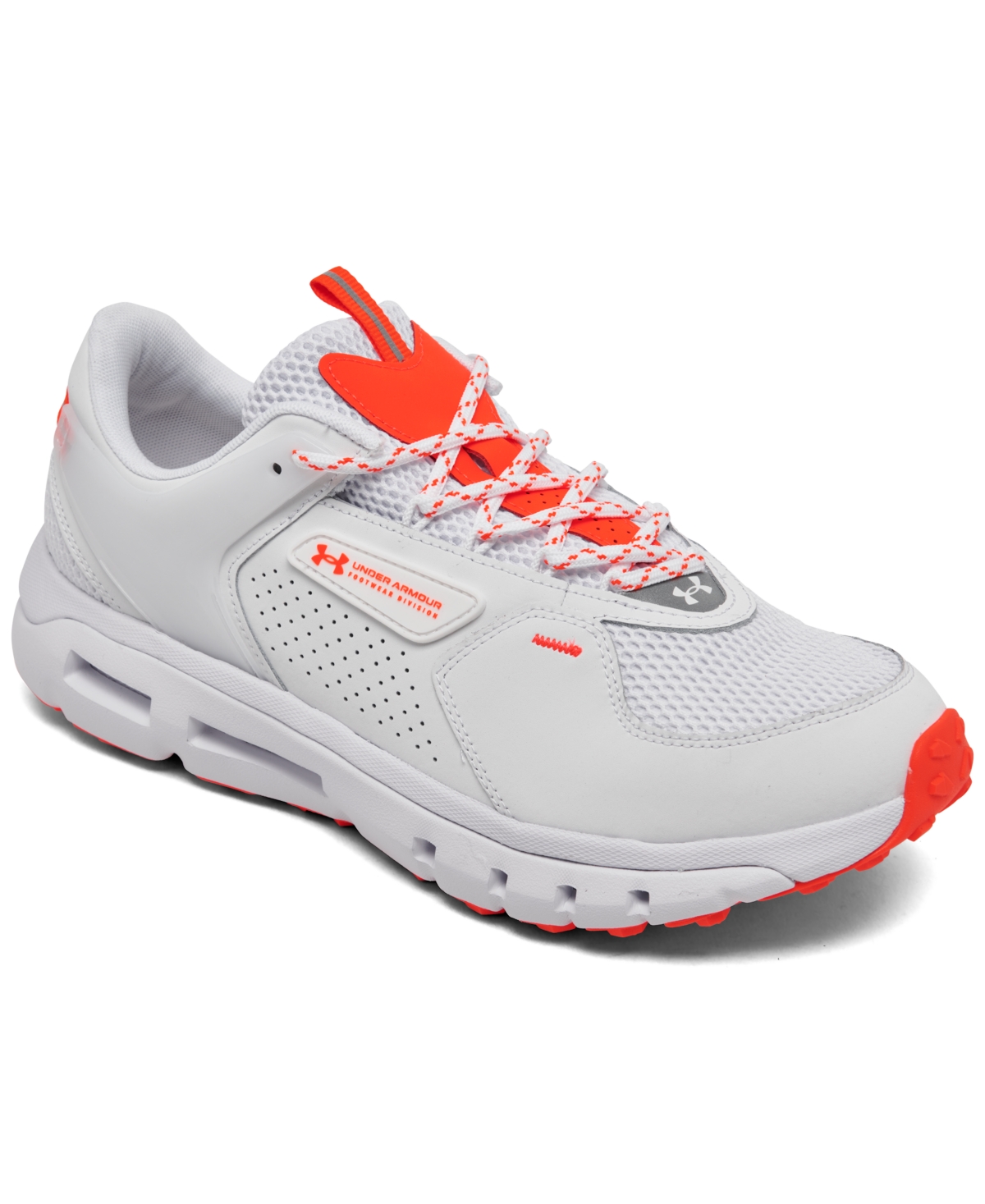 Men's Summit Trek Casual Trail Running Sneakers from Finish Line - WHITE/BOLT RED