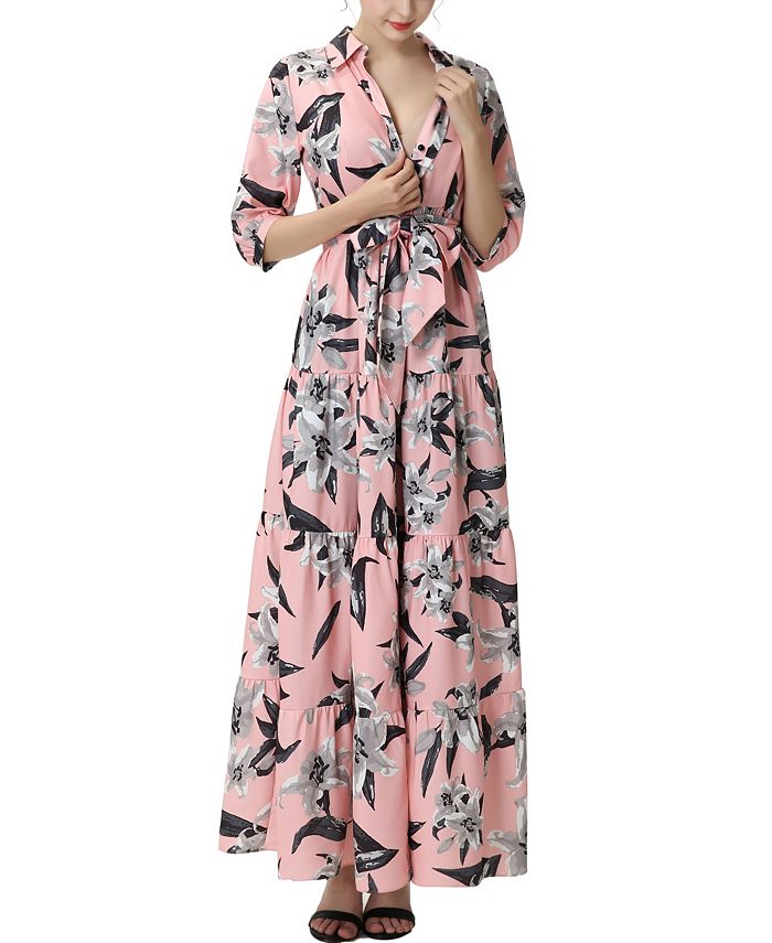 Kimi Ruched Top - Blue Floral
