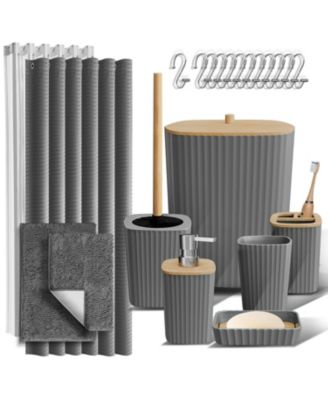 22 Piece Complete Bathroom & Vanity Accessories Set,Set includes: Small 17”x24” Large 20”x32”.