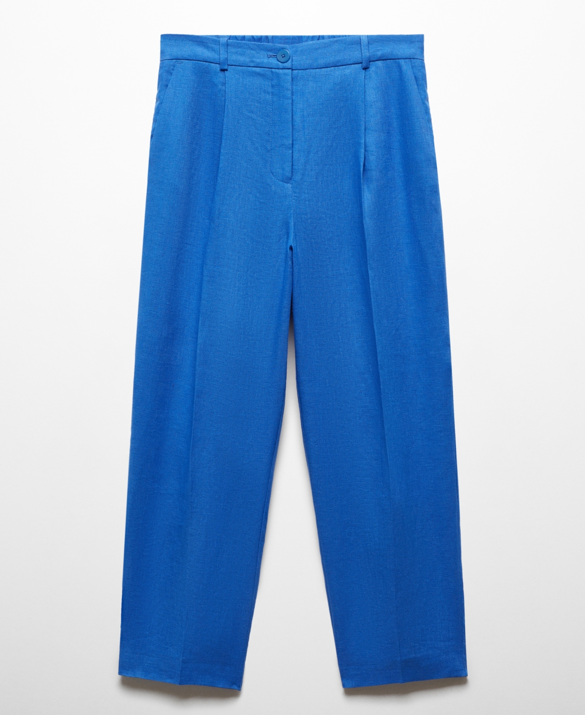 Shop Mango Women's 100% Linen Straight Pants In Light Beige