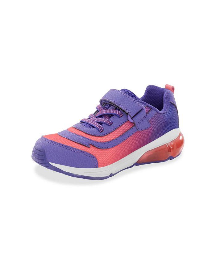 Stride Rite Girls M2P Eliza Running Shoe - Machine Washable Leather Sneakers With Memory Foam
