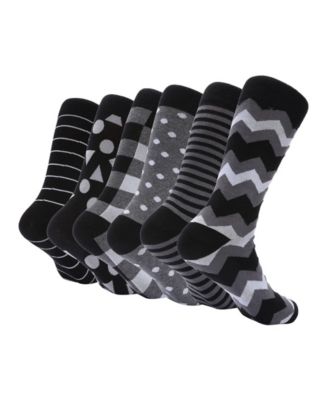 Men's Traditional Dress Crew Socks 6 Pack