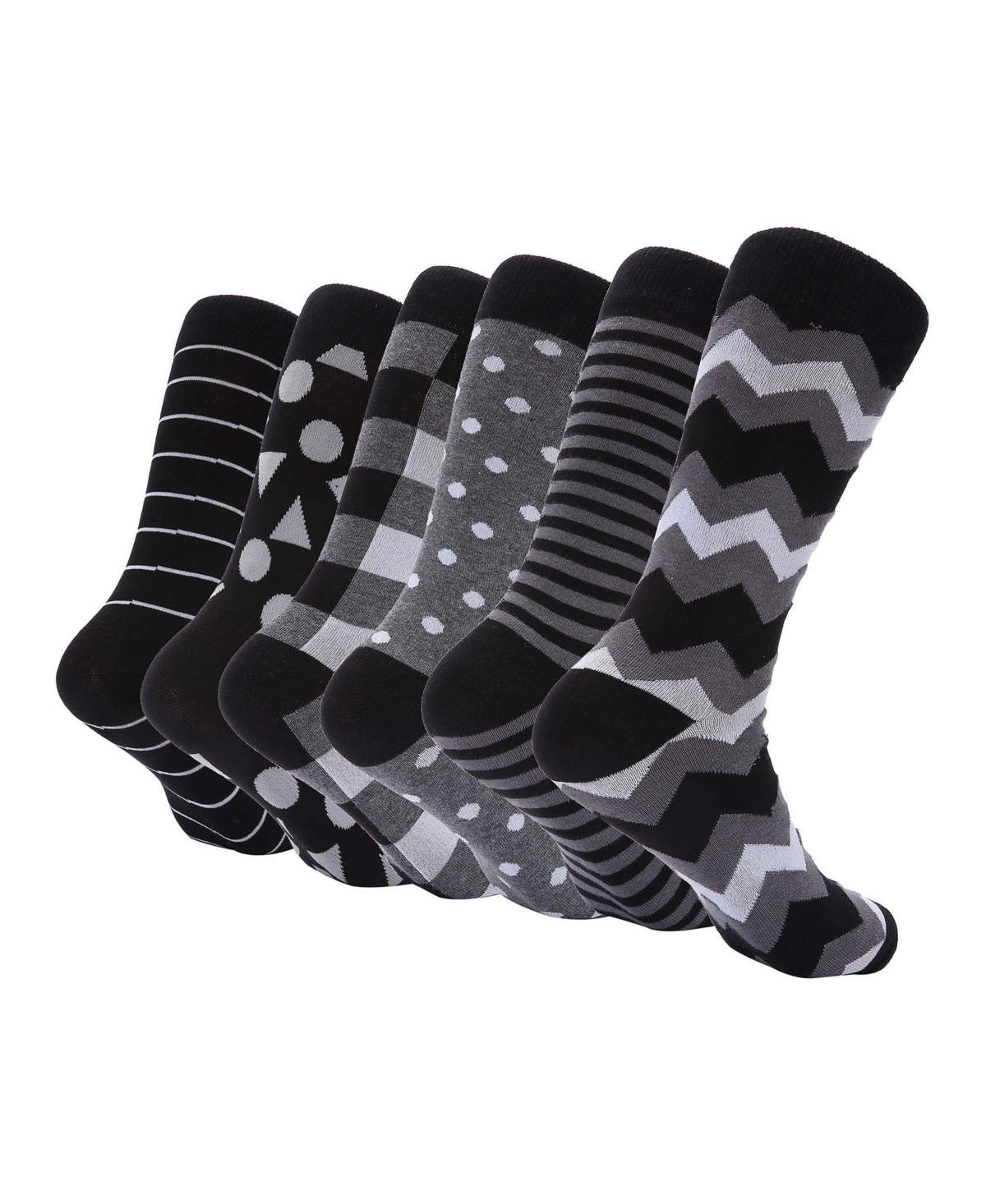 Mio Marino Men's Traditional Dress Crew Socks 6 Pack