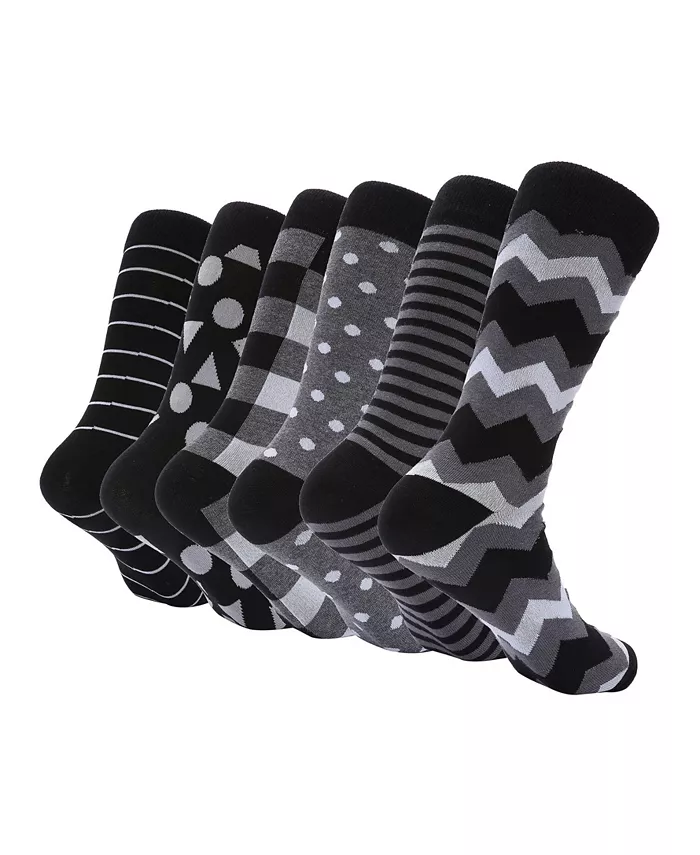 Men's Traditional Dress Crew Socks 6 Pack - thumbnail 5