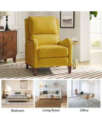 1 piece Leather Pushback Recliner chair