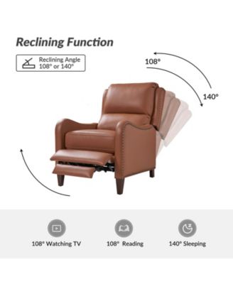 1 piece Leather Pushback Recliner chair