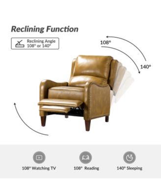 1 piece Leather Pushback Recliner chair