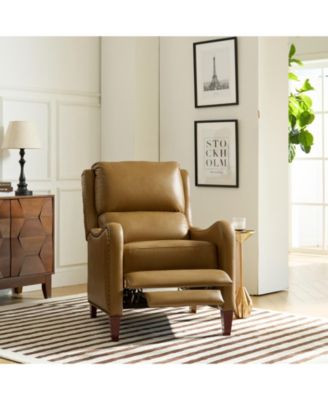 1 piece Leather Pushback Recliner chair