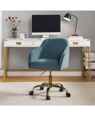 Velvet Home Office Desk Chair Height Adjustable Chair