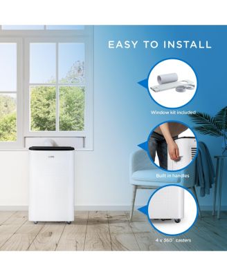 Portable Air Conditioner 12,000 BTU Air Conditioner Unit with Dehumidifier & Fan, AC Unit Cools up to 550 Square Feet, Indoor Air Conditioner with 2 Remote Controls, White