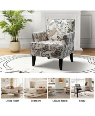 Herrera Classic Upholstered Armchair with Nail Head Trim
