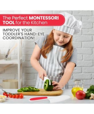 3-Piece Kids Knife Set for Real Cooking & Baking with Serrated Edges