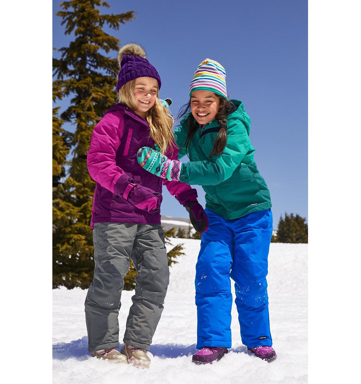 Lands' End Girls Faux Fur Pom Hat