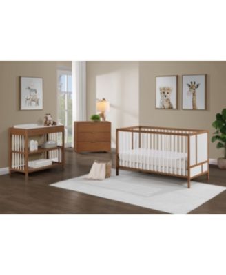 Pixie Finn 3-in-1 Convertible Crib in Walnut/White