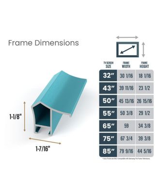 43" Alloy Prismatic Frame for Samsung The Frame or Frame Pro TV 2021-2025