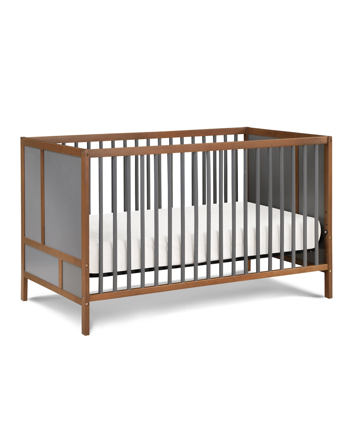 Suite Bebe Pixie Finn 3-in-1 Convertible Crib in Walnut/Charcoal