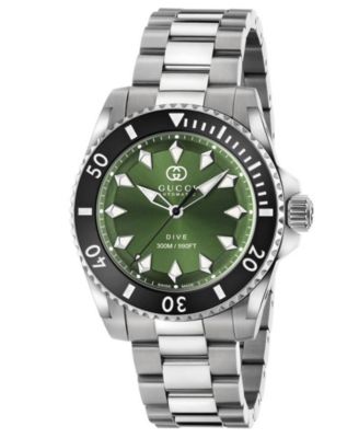 Gucci Men s Swiss Automatic G Timeless Stainless Steel Bracelet Watch 40mm Macy s