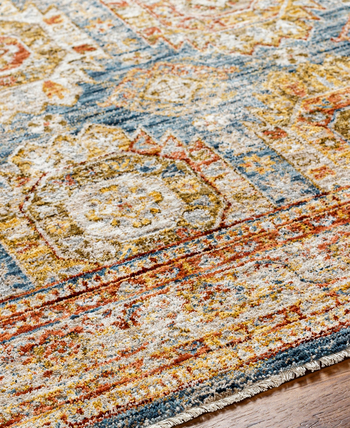 Shop Surya Mona Lisa Mni-2302 5'x7'5 Area Rug In Rust-denim
