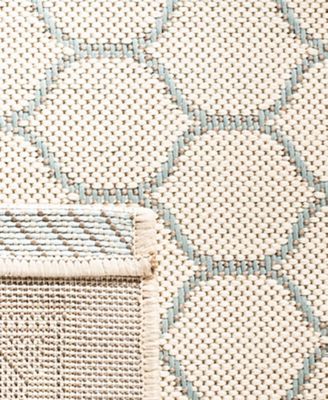 Courtyard CY7933 Beige and Dark Beige 5'3" x 7'7" Outdoor Area Rug